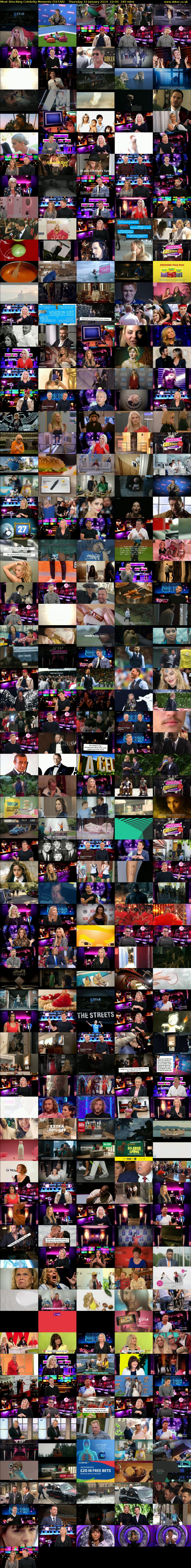 Most Shocking Celebrity Moments (5STAR) Thursday 10 January 2019 22:00 - 01:00