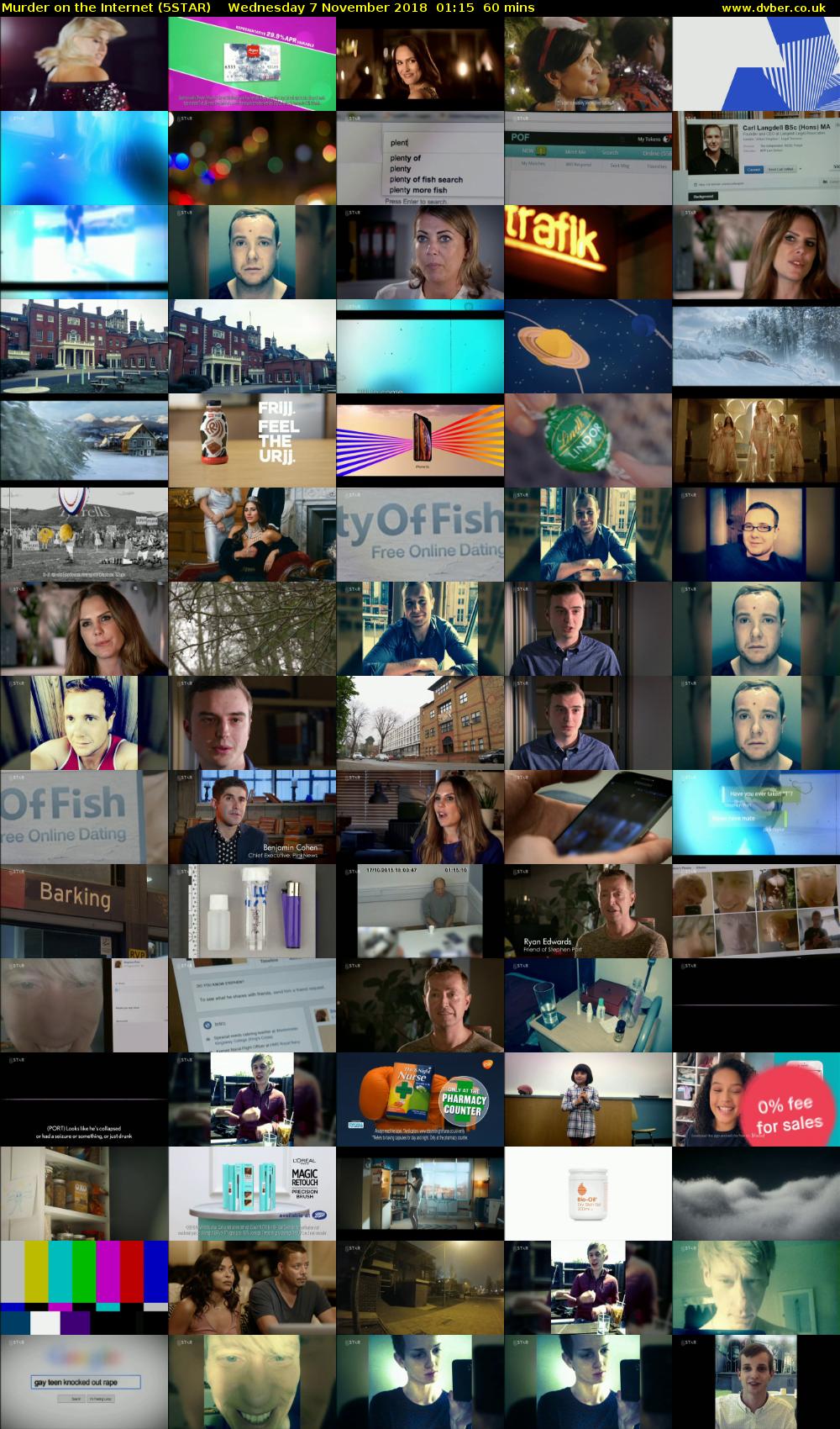 Murder on the Internet (5STAR) Wednesday 7 November 2018 01:15 - 02:15