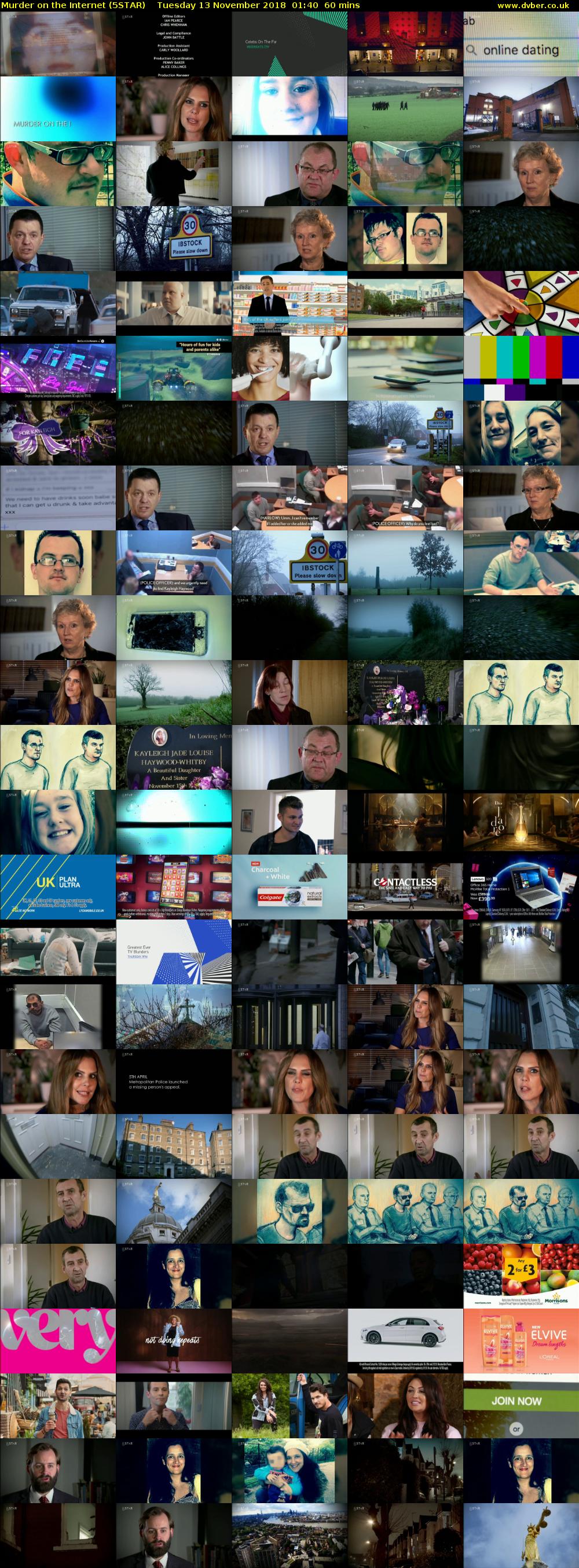 Murder on the Internet (5STAR) Tuesday 13 November 2018 01:40 - 02:40