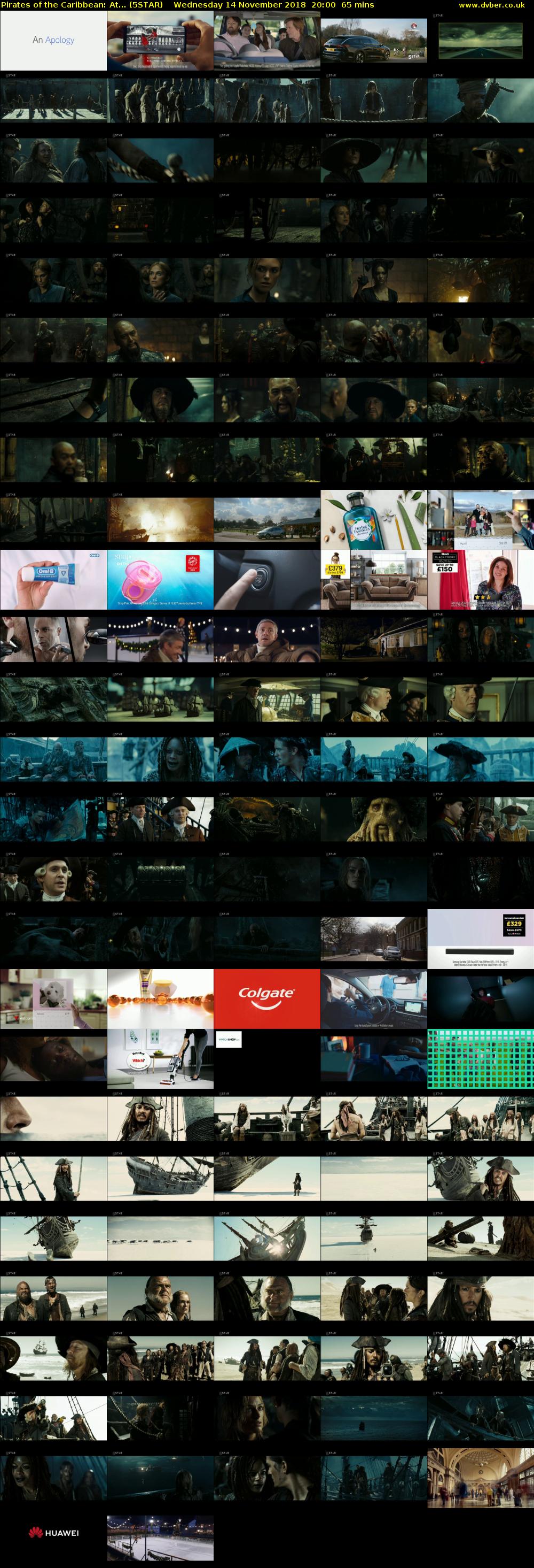 Pirates of the Caribbean: At... (5STAR) Wednesday 14 November 2018 20:00 - 21:05