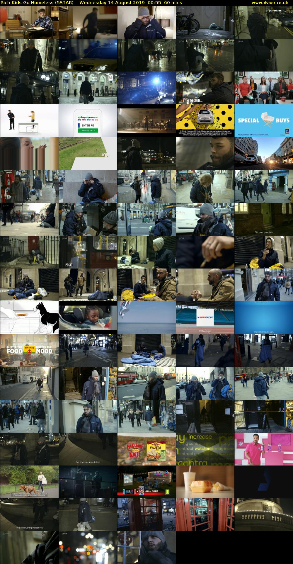 Rich Kids Go Homeless (5STAR) Wednesday 14 August 2019 00:55 - 01:55