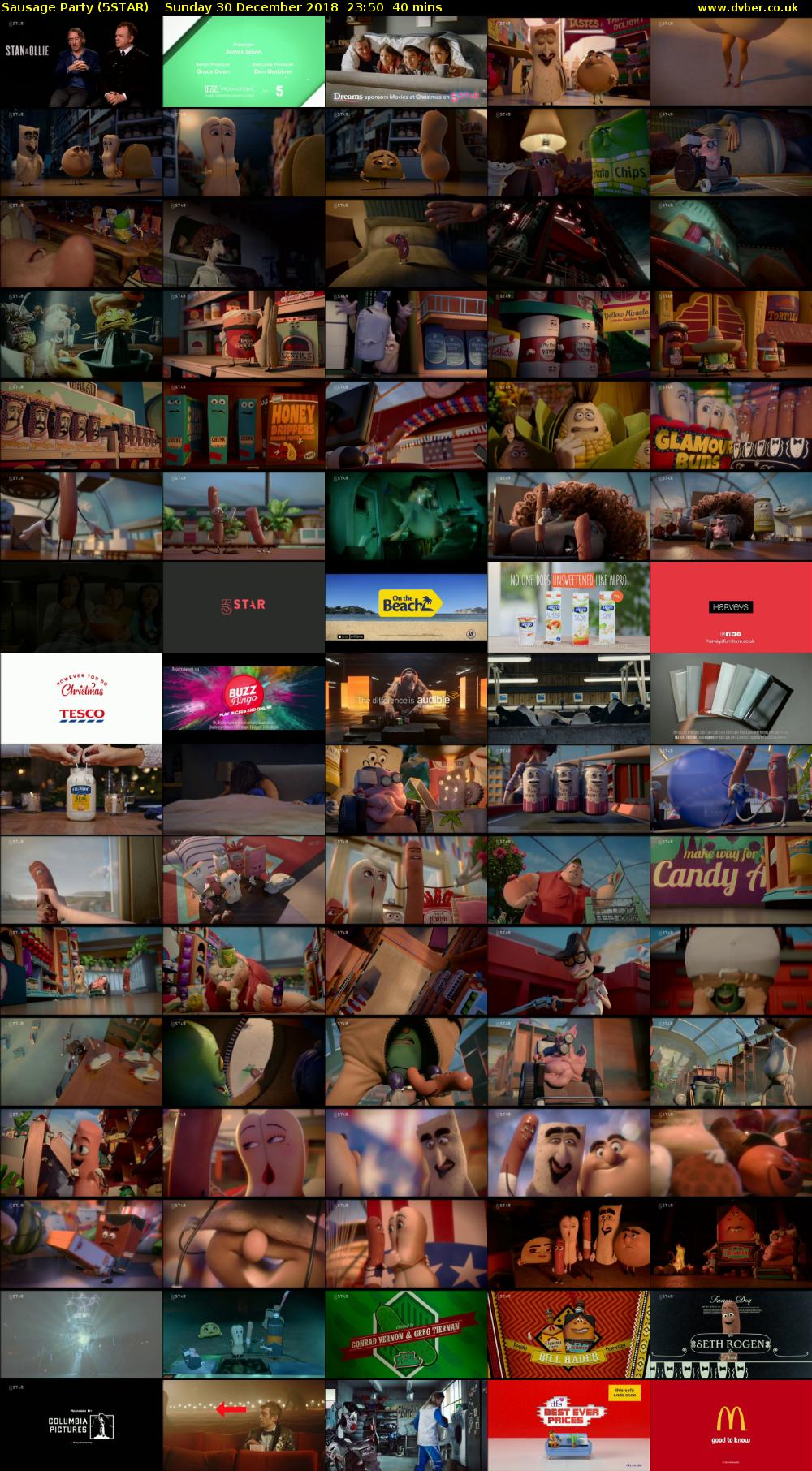 Sausage Party (5STAR) Sunday 30 December 2018 23:50 - 00:30