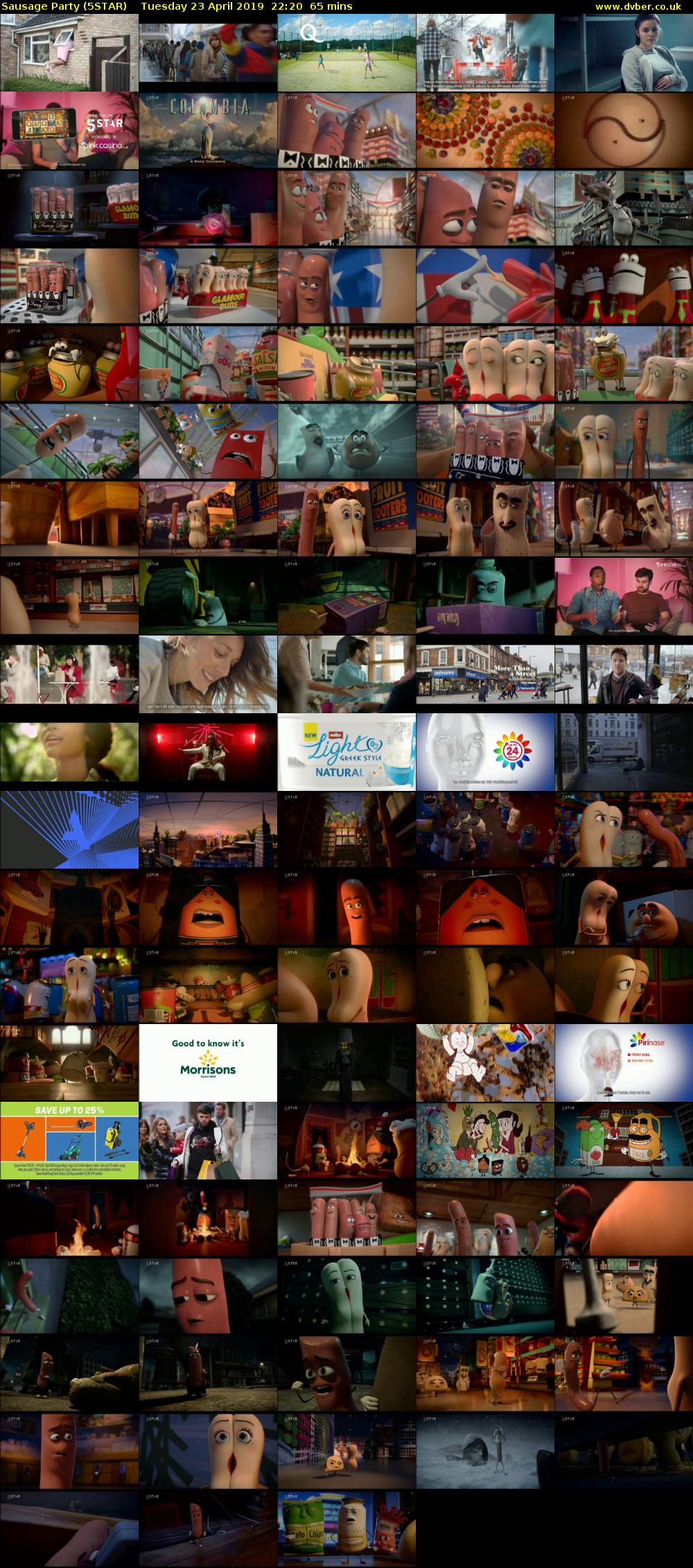Sausage Party (5STAR) Tuesday 23 April 2019 22:20 - 23:25