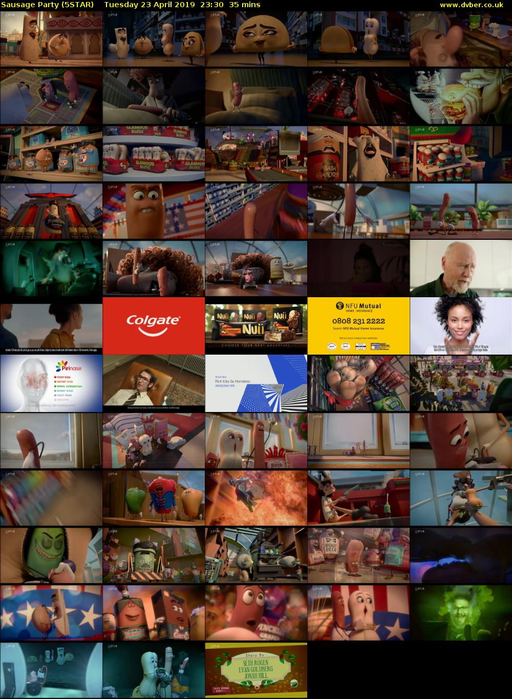 Sausage Party (5STAR) Tuesday 23 April 2019 23:30 - 00:05