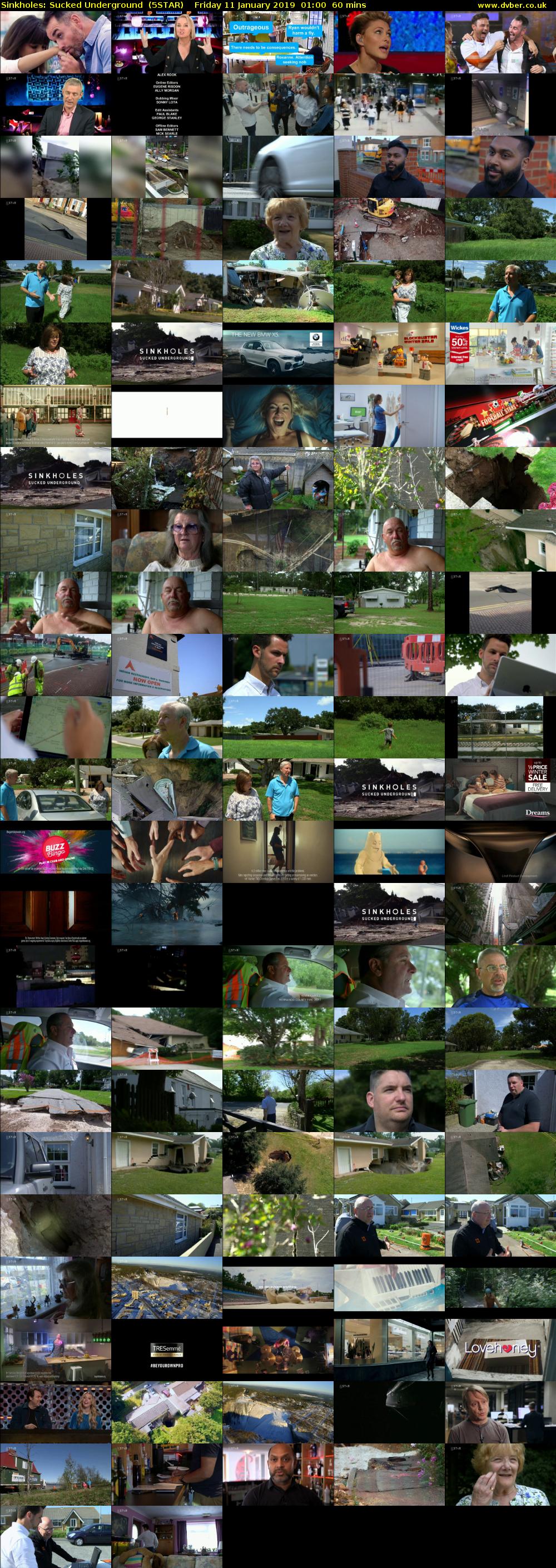 Sinkholes: Sucked Underground  (5STAR) Friday 11 January 2019 01:00 - 02:00