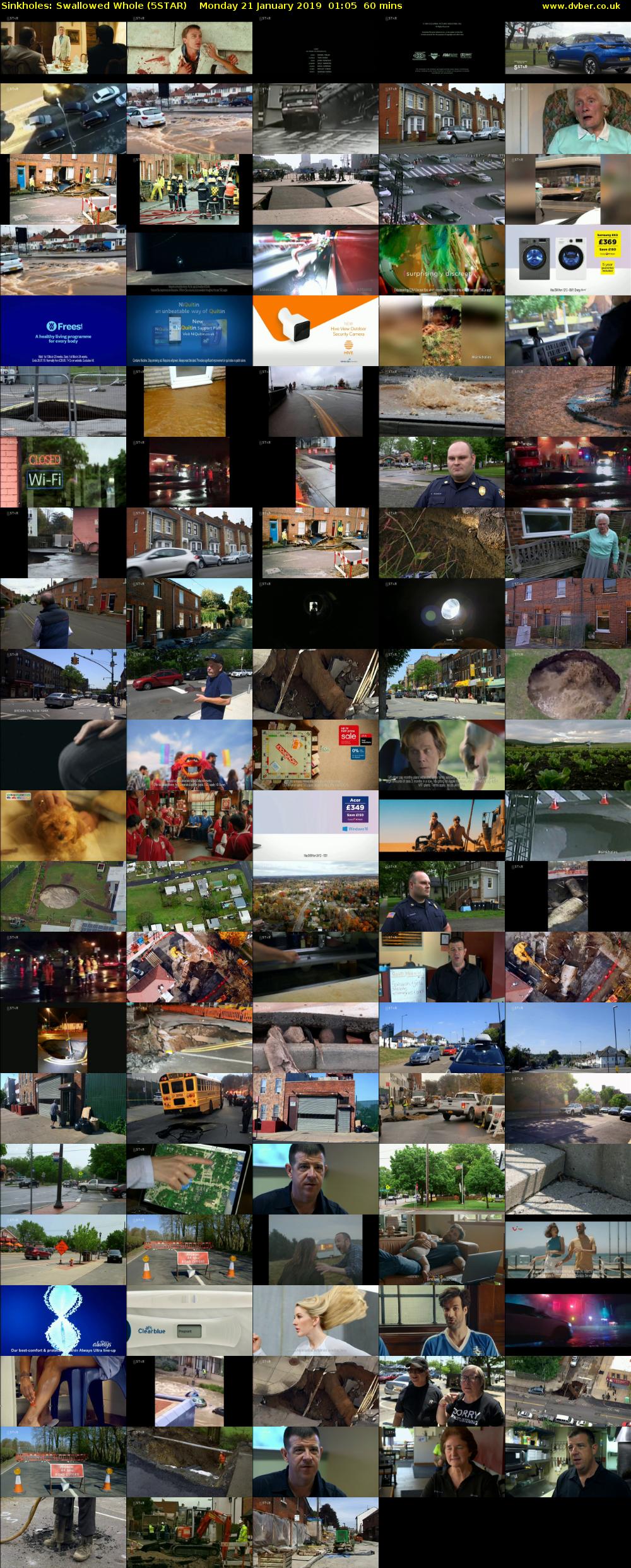 Sinkholes: Swallowed Whole (5STAR) Monday 21 January 2019 01:05 - 02:05