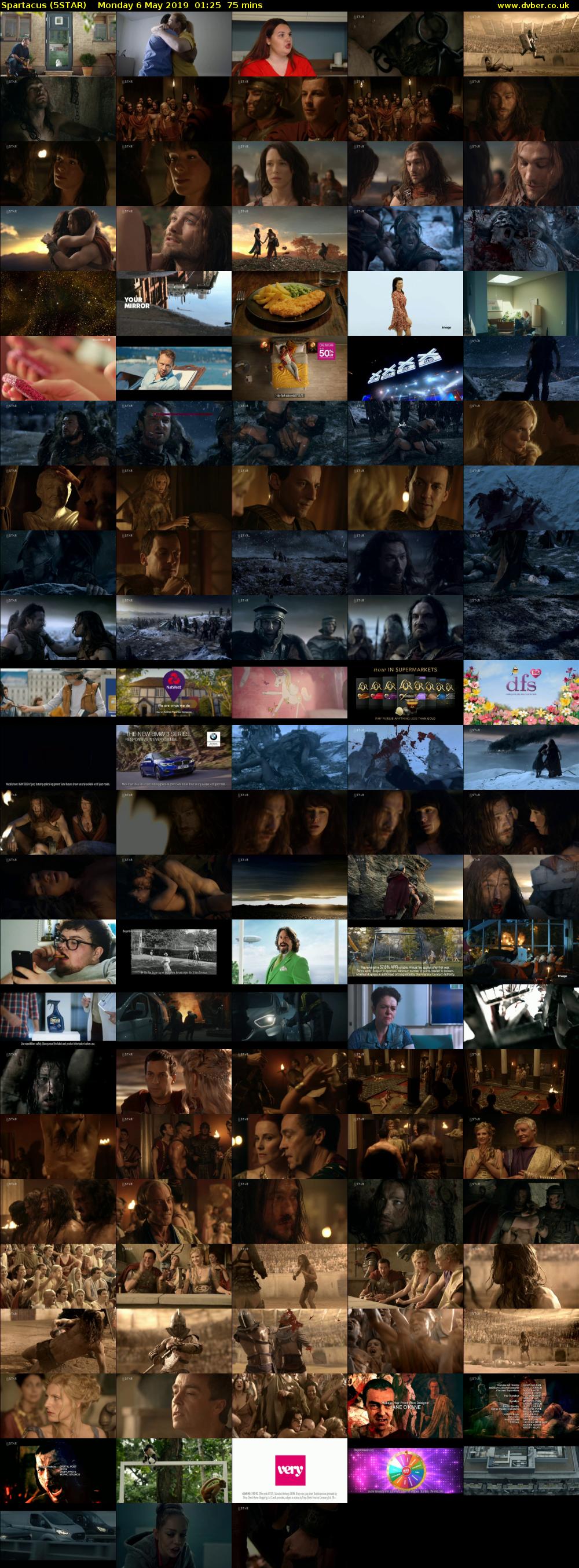 Spartacus (5STAR) Monday 6 May 2019 01:25 - 02:40