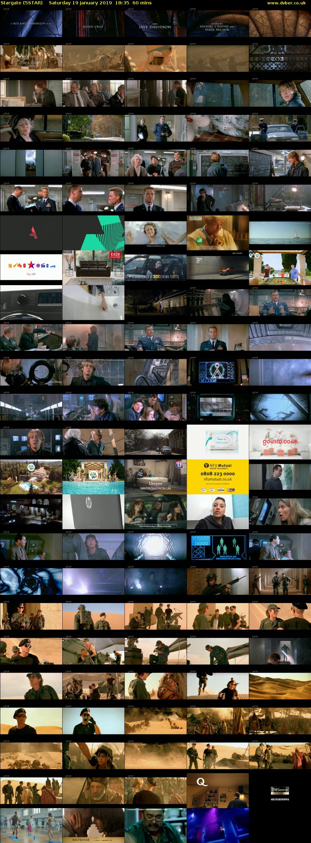 Stargate (5STAR) Saturday 19 January 2019 18:35 - 19:35