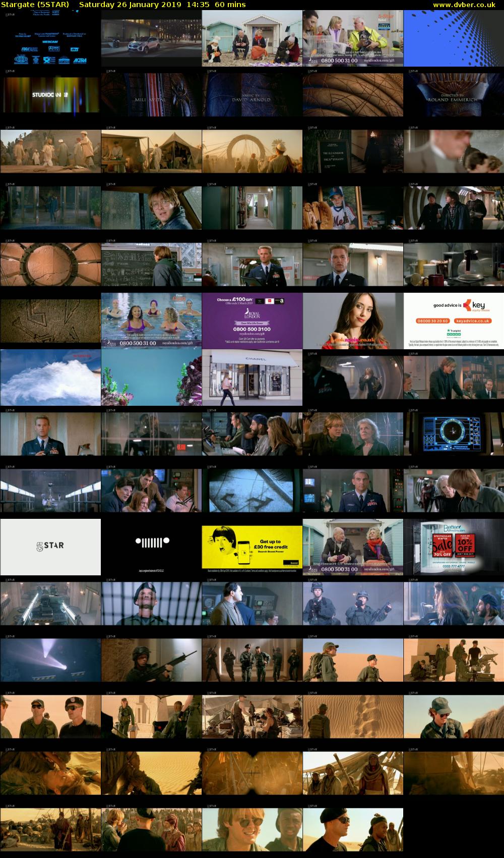 Stargate (5STAR) Saturday 26 January 2019 14:35 - 15:35