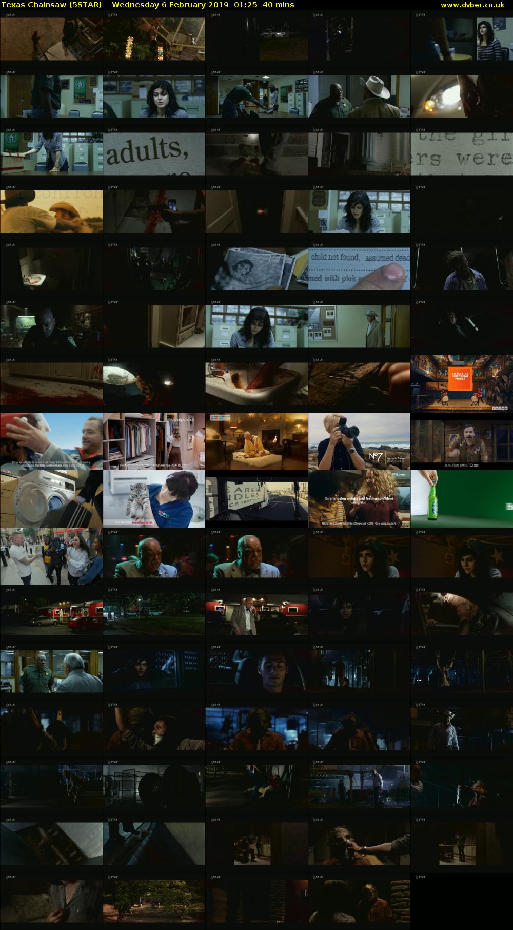 Texas Chainsaw (5STAR) Wednesday 6 February 2019 01:25 - 02:05