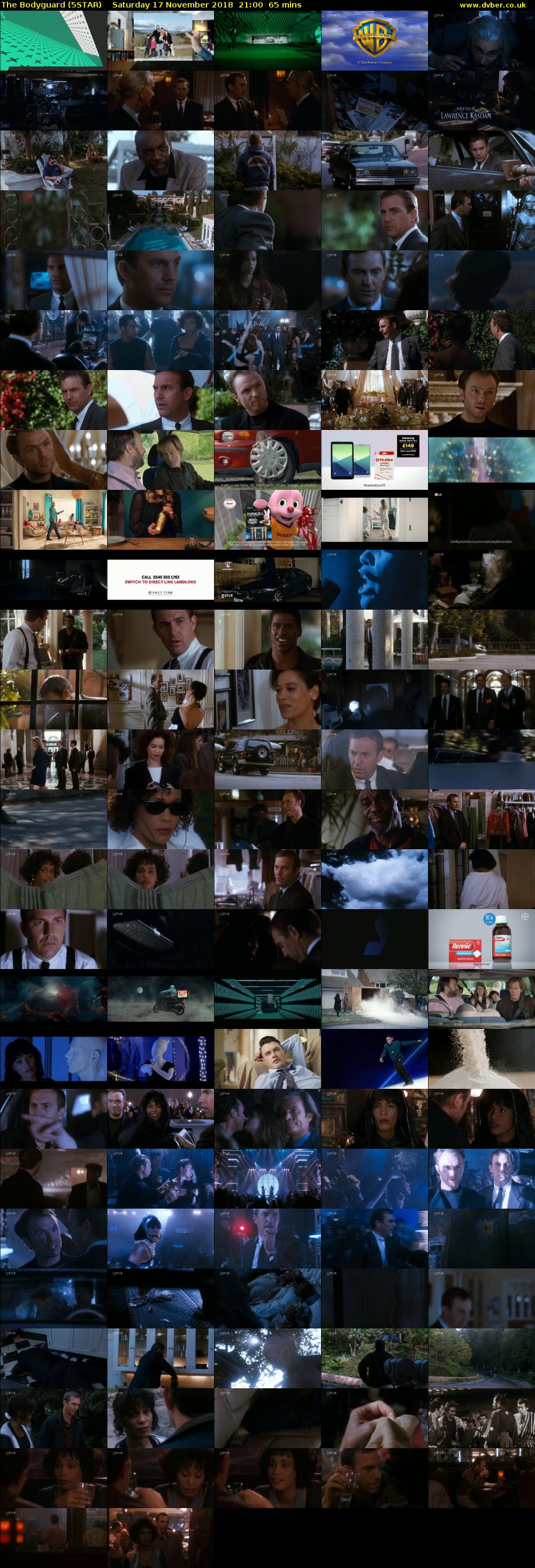 The Bodyguard (5STAR) Saturday 17 November 2018 21:00 - 22:05