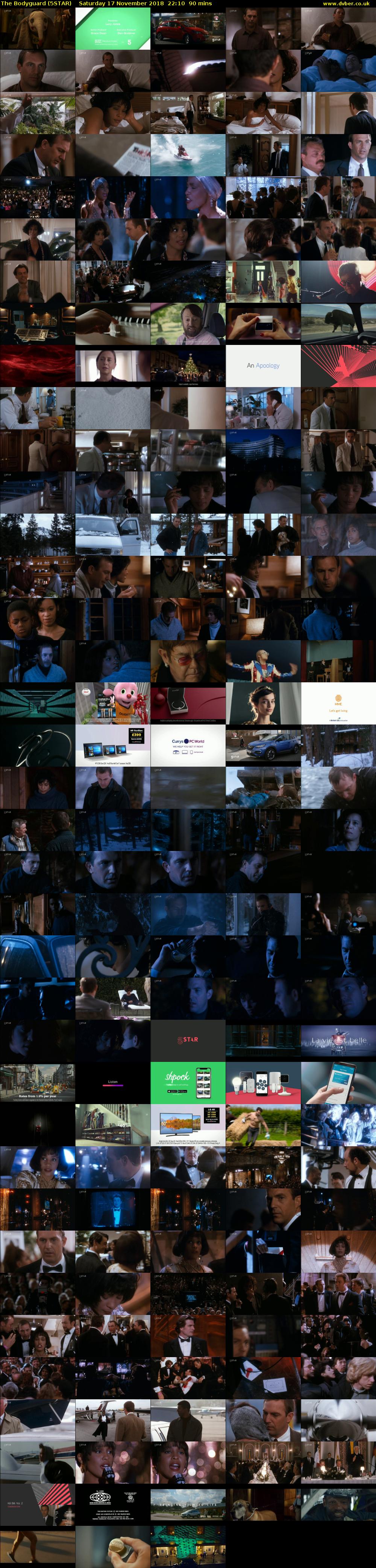 The Bodyguard (5STAR) Saturday 17 November 2018 22:10 - 23:40