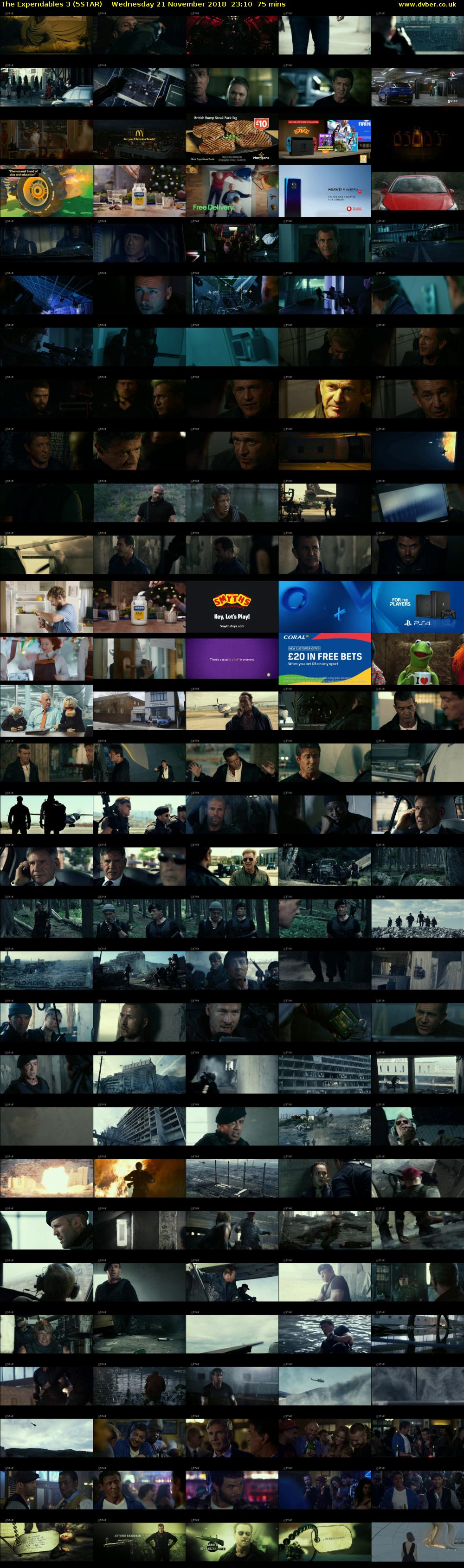 The Expendables 3 (5STAR) Wednesday 21 November 2018 23:10 - 00:25