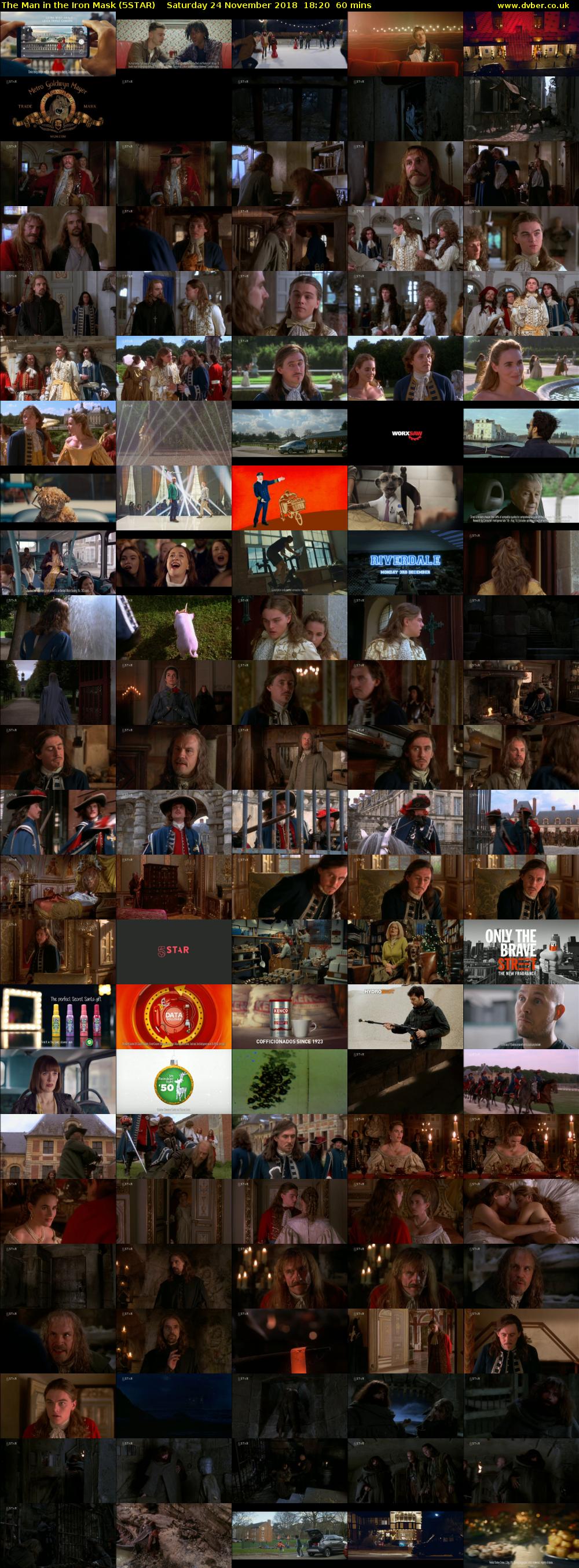 The Man in the Iron Mask (5STAR) Saturday 24 November 2018 18:20 - 19:20