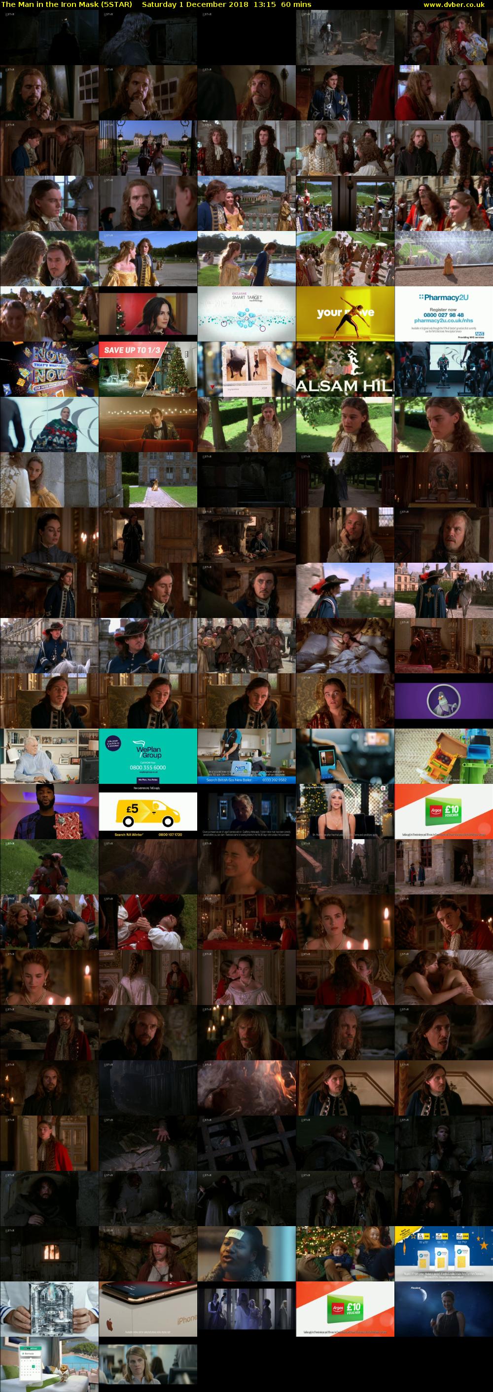 The Man in the Iron Mask (5STAR) Saturday 1 December 2018 13:15 - 14:15