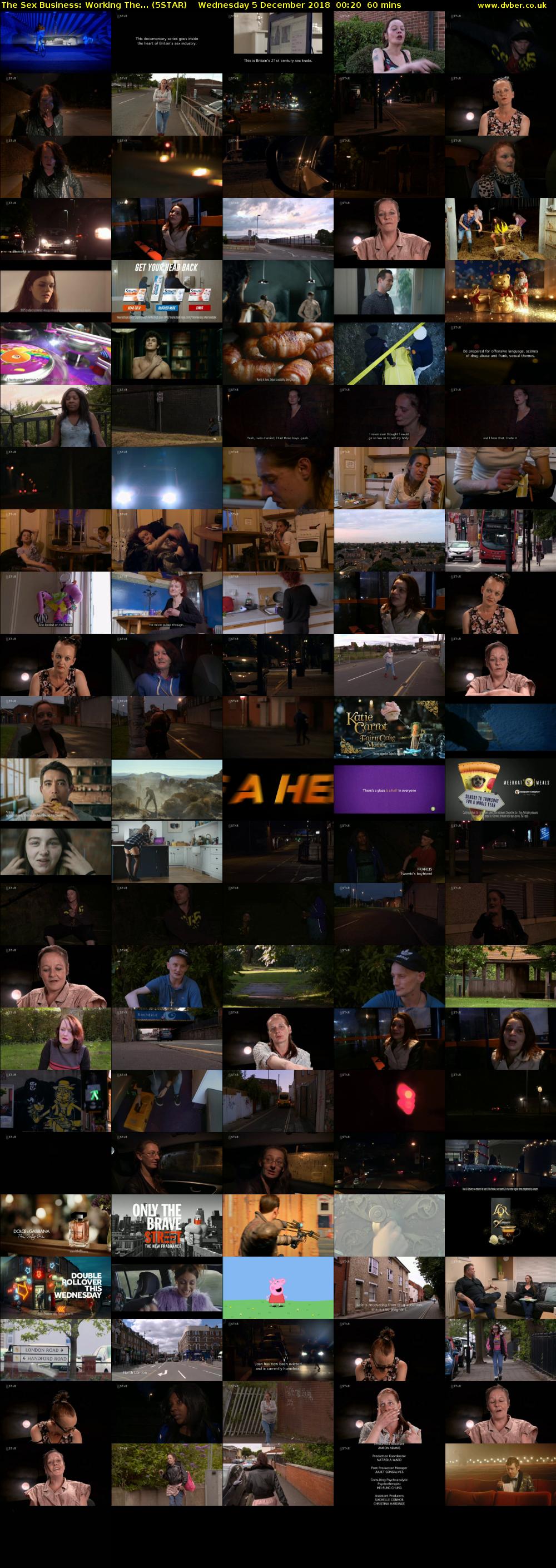 The Sex Business: Working The... (5STAR) Wednesday 5 December 2018 00:20 - 01:20