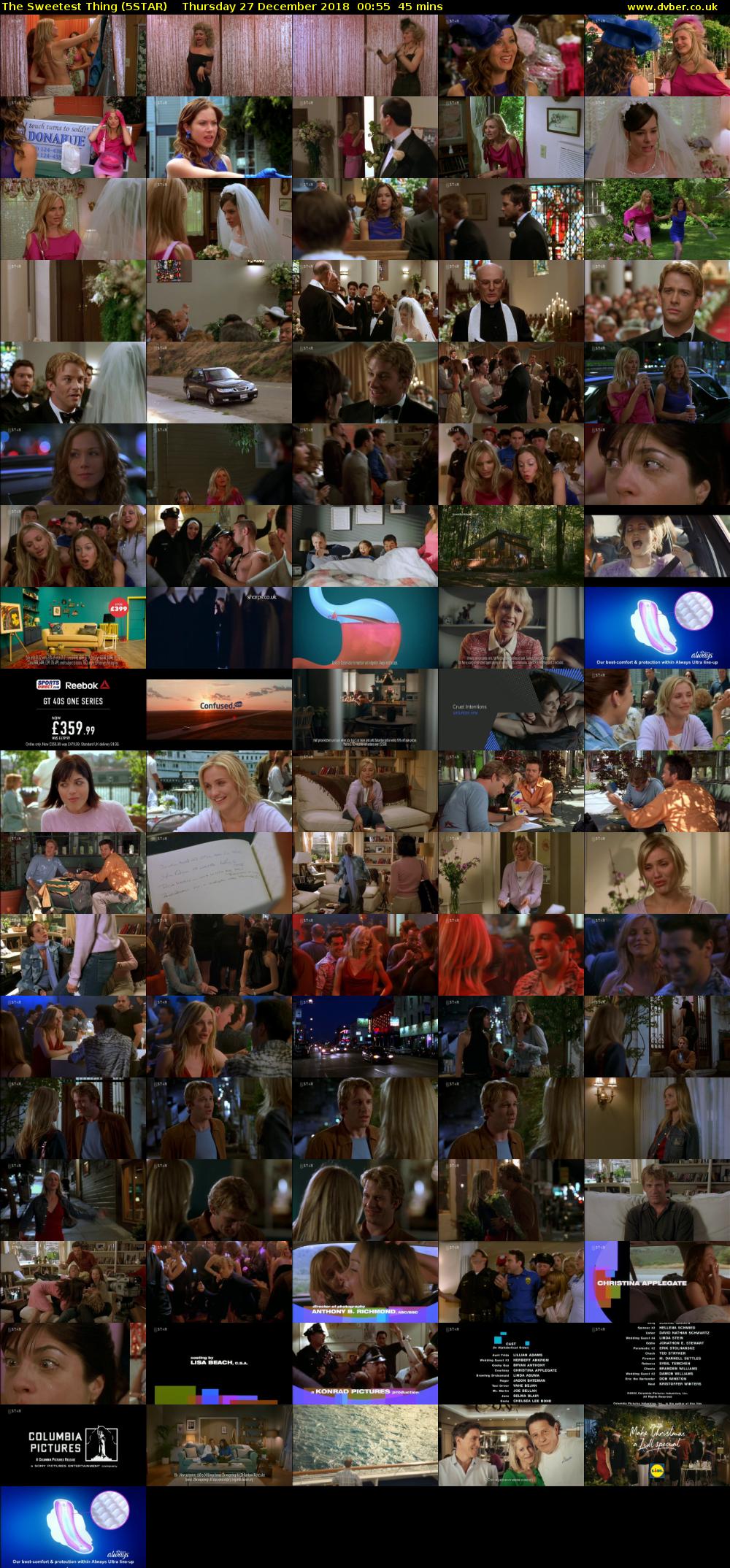 The Sweetest Thing (5STAR) Thursday 27 December 2018 00:55 - 01:40