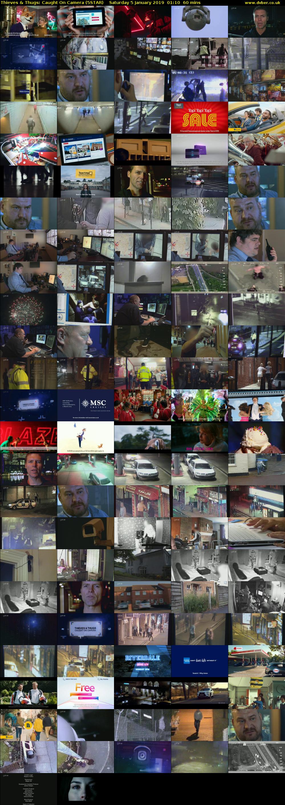 Thieves & Thugs: Caught On Camera (5STAR) Saturday 5 January 2019 01:10 - 02:10