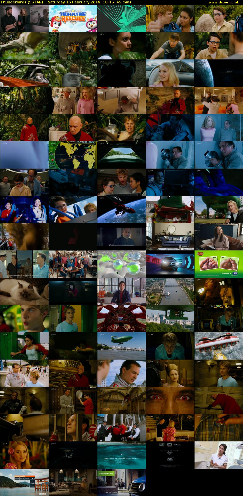 Thunderbirds (5STAR) Saturday 16 February 2019 18:15 - 19:00