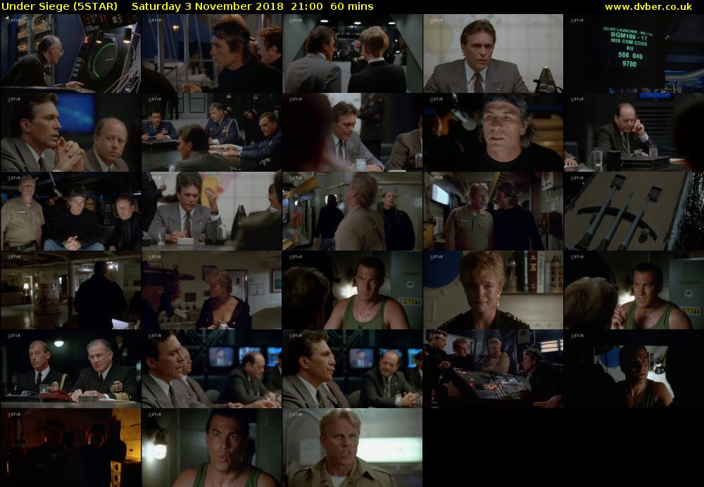 Under Siege (5STAR) Saturday 3 November 2018 21:00 - 22:00