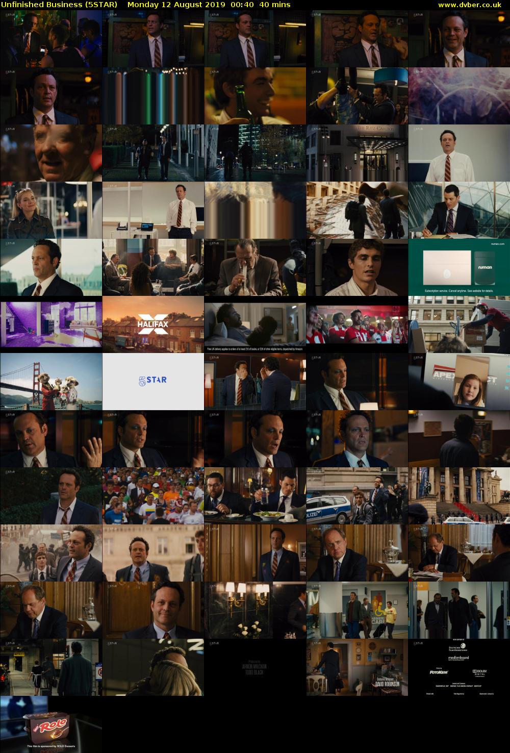Unfinished Business (5STAR) Monday 12 August 2019 00:40 - 01:20
