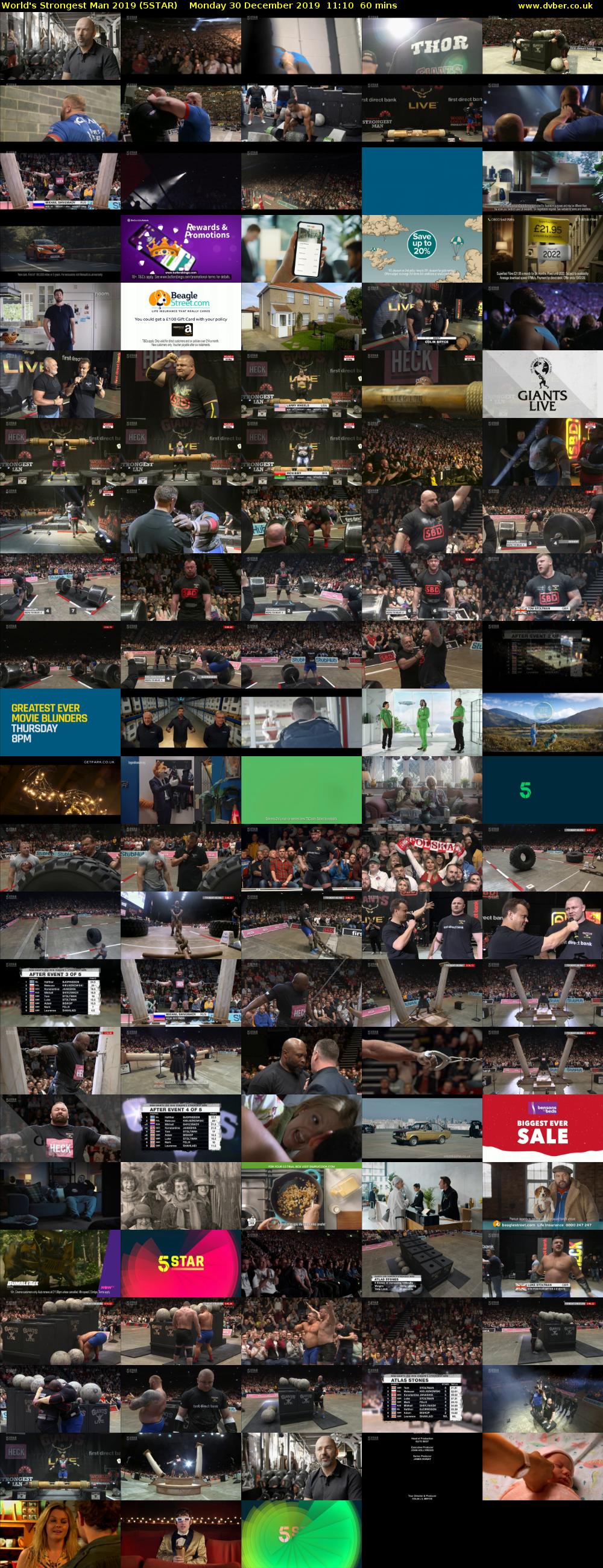 World's Strongest Man 2019 (5STAR) Monday 30 December 2019 11:10 - 12:10