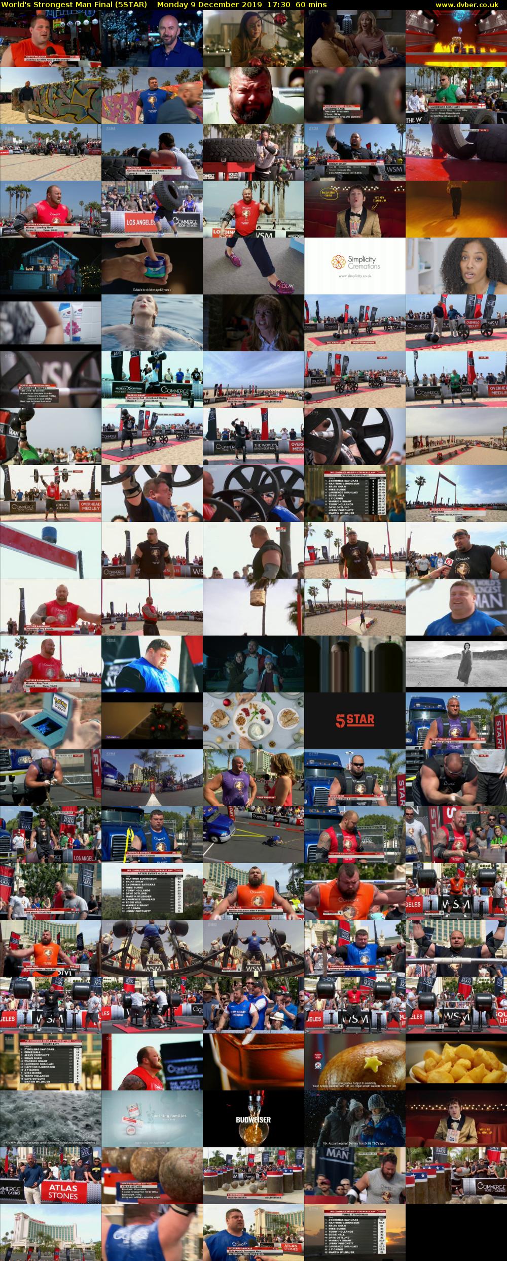 World's Strongest Man Final (5STAR) Monday 9 December 2019 17:30 - 18:30