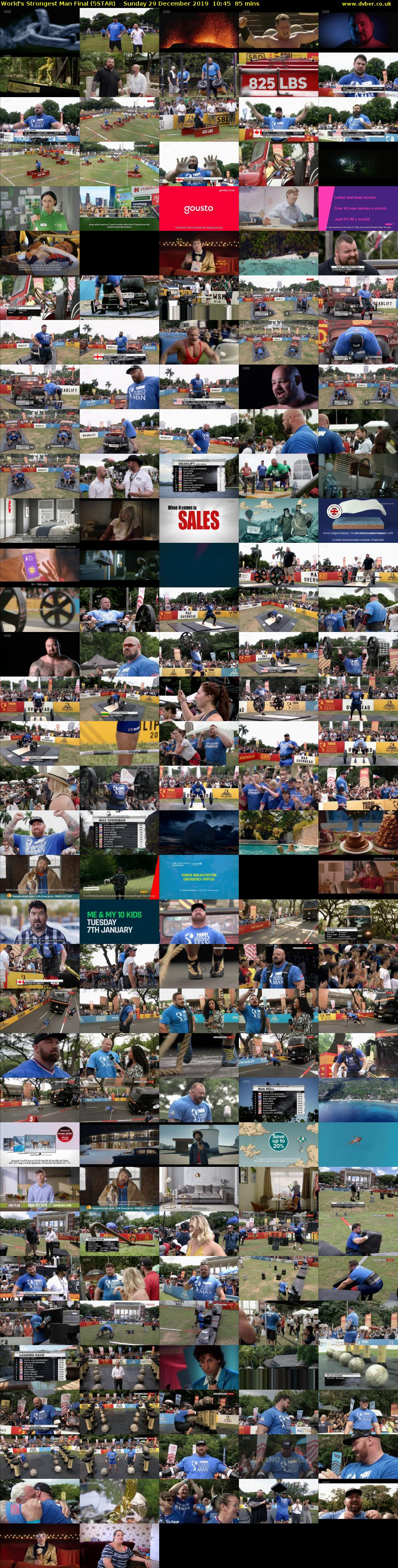 World's Strongest Man Final (5STAR) Sunday 29 December 2019 10:45 - 12:10