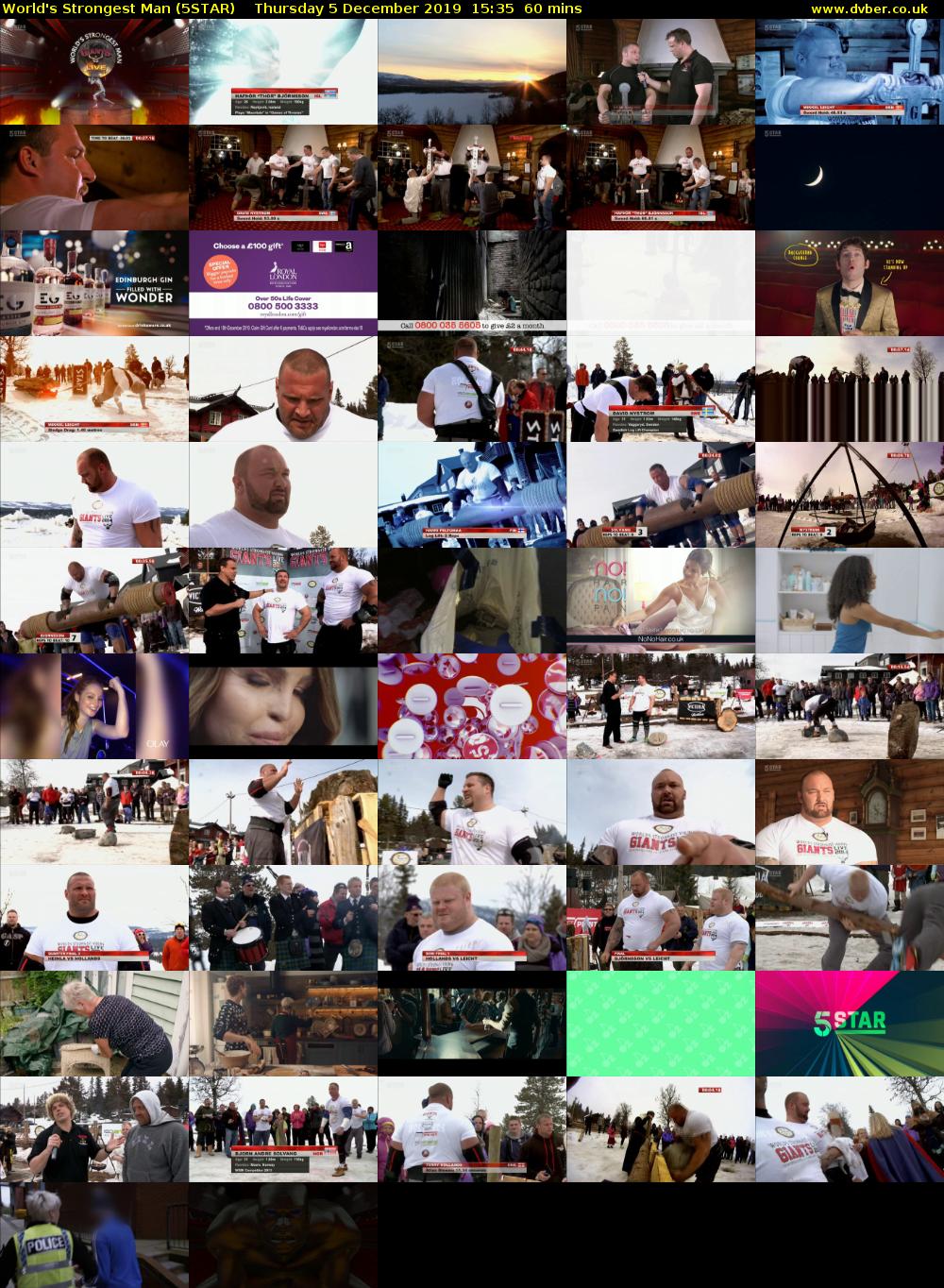 World's Strongest Man (5STAR) Thursday 5 December 2019 15:35 - 16:35