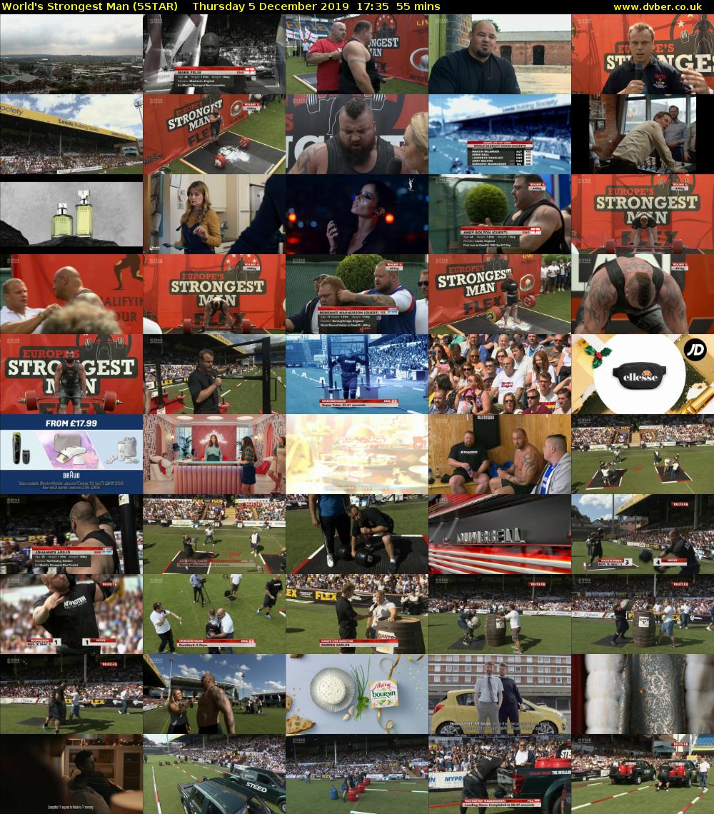 World's Strongest Man (5STAR) Thursday 5 December 2019 17:35 - 18:30