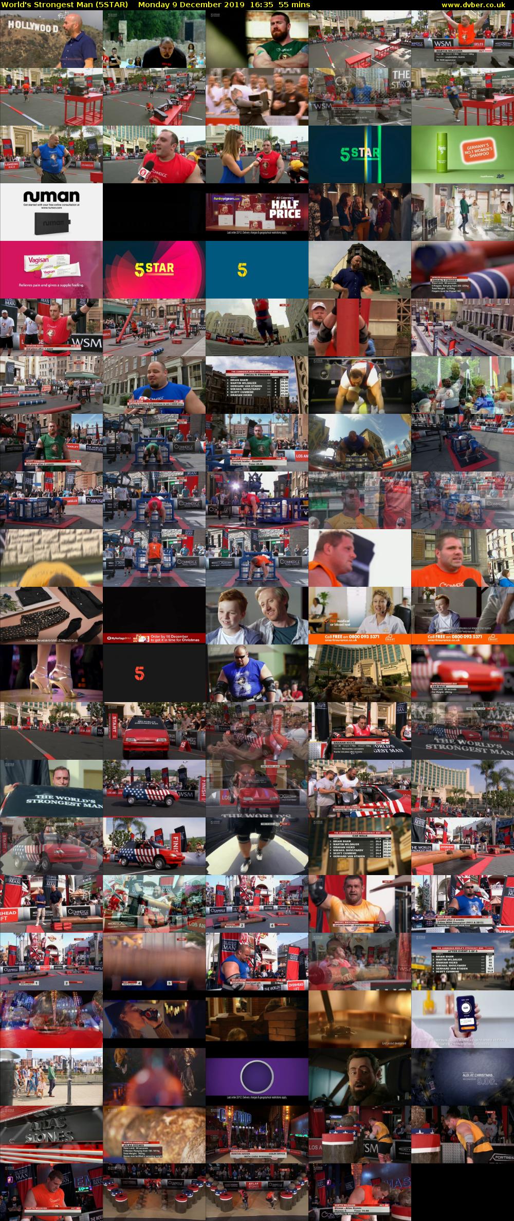 World's Strongest Man (5STAR) Monday 9 December 2019 16:35 - 17:30