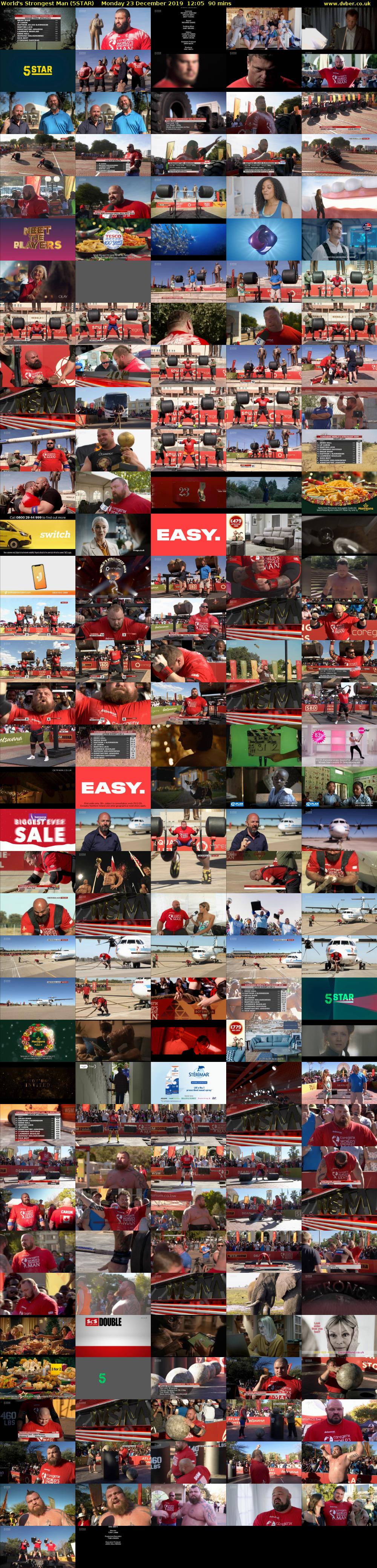 World's Strongest Man (5STAR) Monday 23 December 2019 12:05 - 13:35