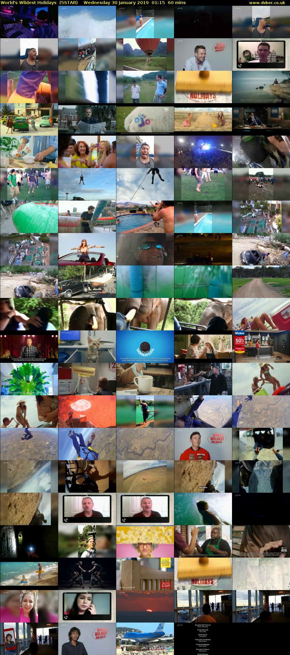 World's Wildest Holidays  (5STAR) Wednesday 30 January 2019 01:15 - 02:15