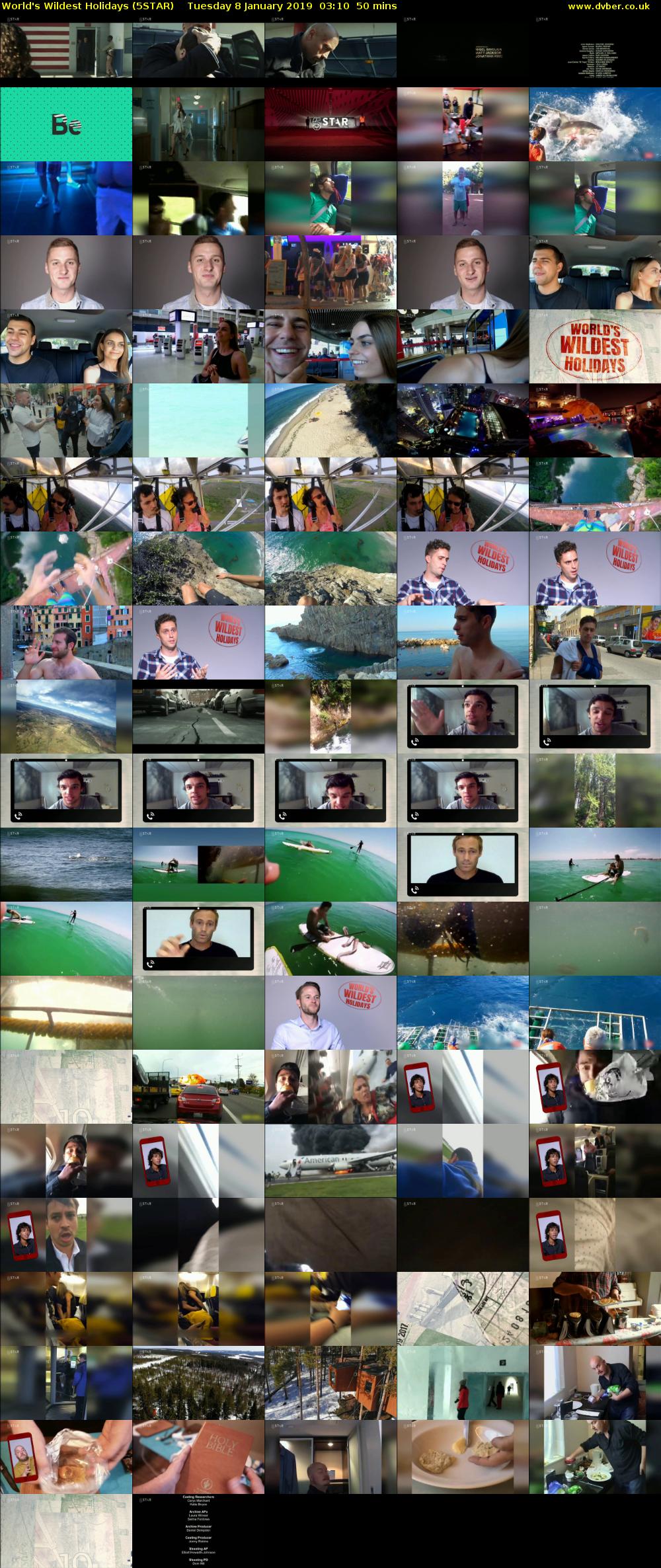 World's Wildest Holidays (5STAR) Tuesday 8 January 2019 03:10 - 04:00