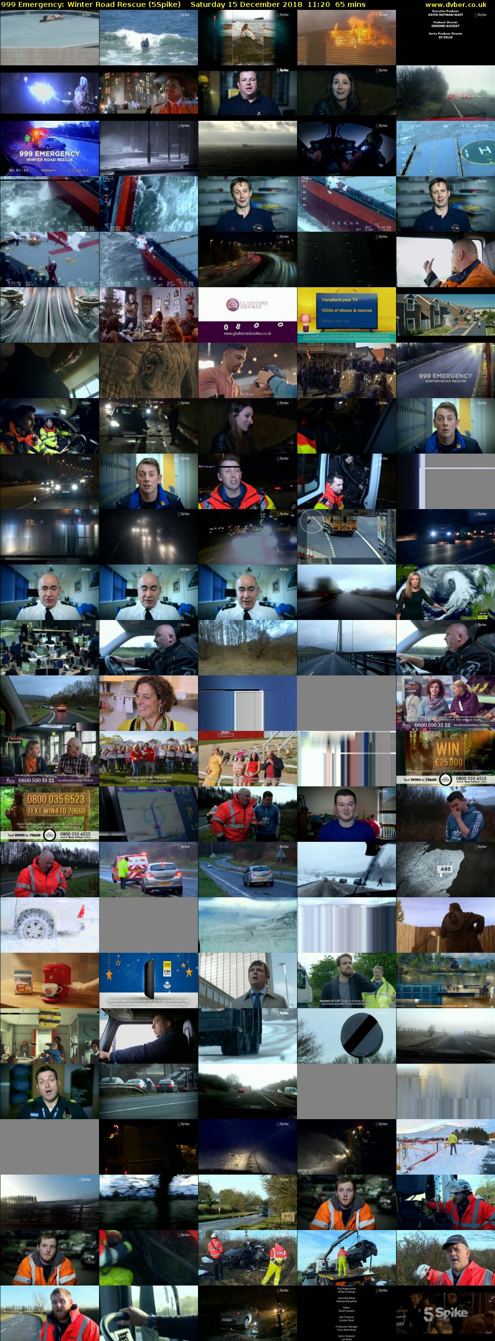 999 Emergency: Winter Road Rescue (5Spike) Saturday 15 December 2018 11:20 - 12:25