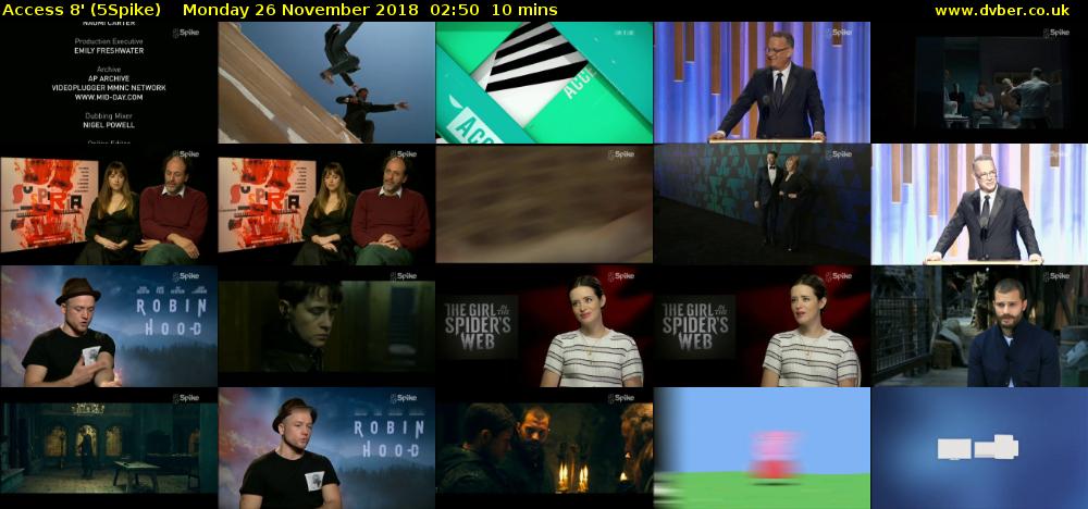 Access 8' (5Spike) Monday 26 November 2018 02:50 - 03:00