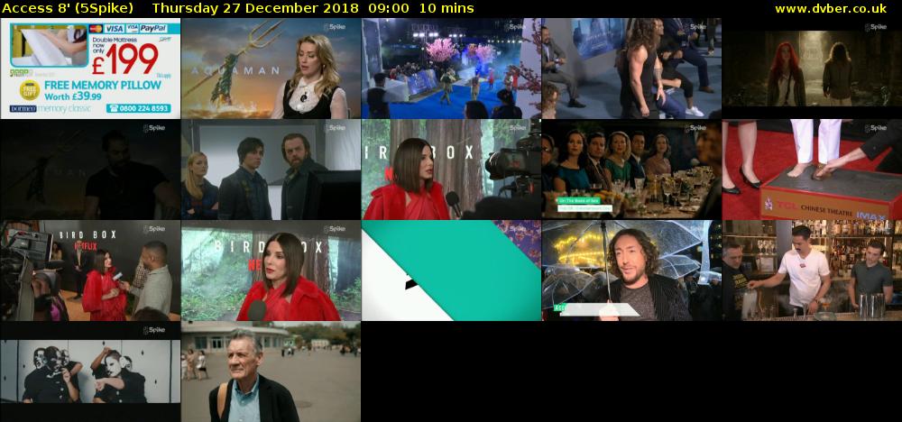 Access 8' (5Spike) Thursday 27 December 2018 09:00 - 09:10