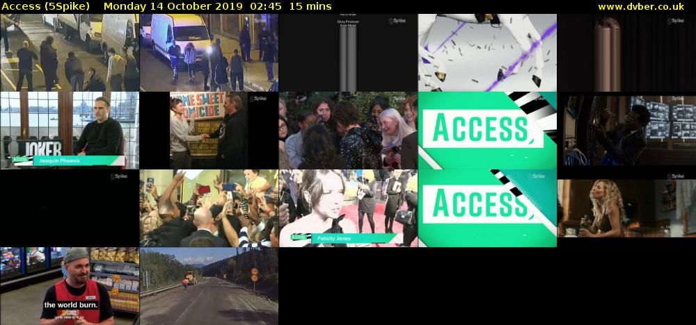 Access (5Spike) Monday 14 October 2019 02:45 - 03:00