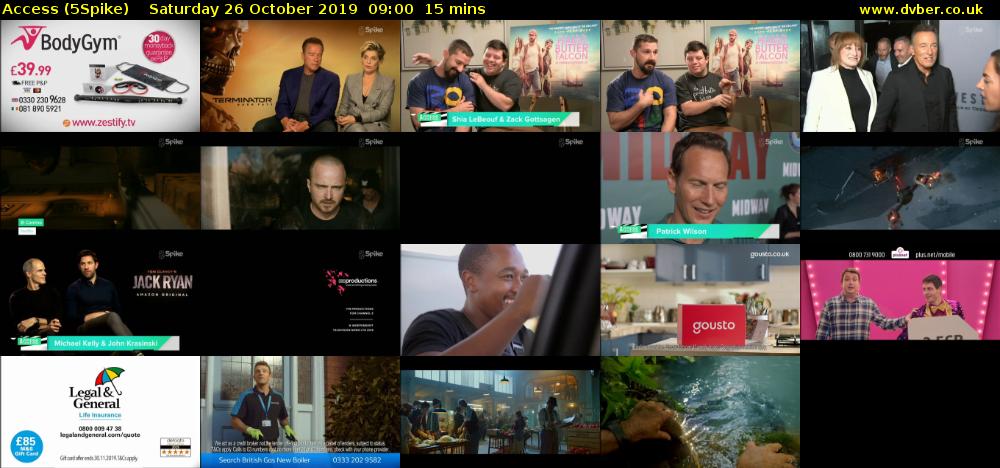 Access (5Spike) Saturday 26 October 2019 09:00 - 09:15