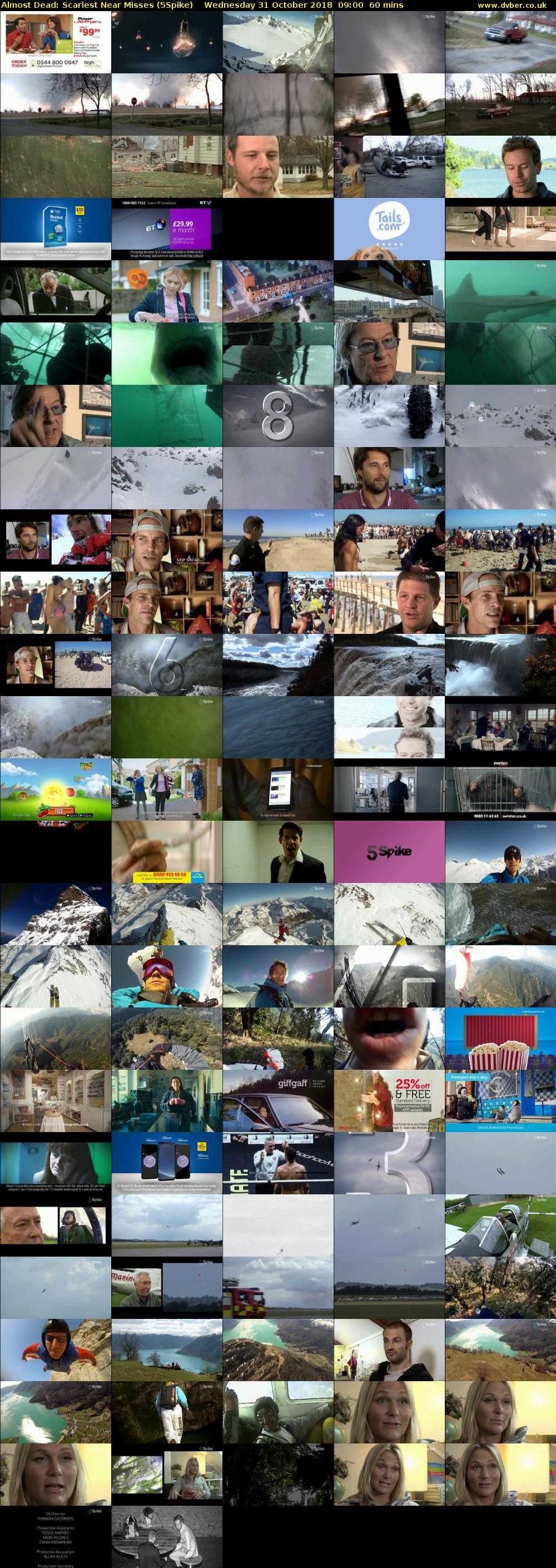 Almost Dead: Scariest Near Misses (5Spike) Wednesday 31 October 2018 09:00 - 10:00