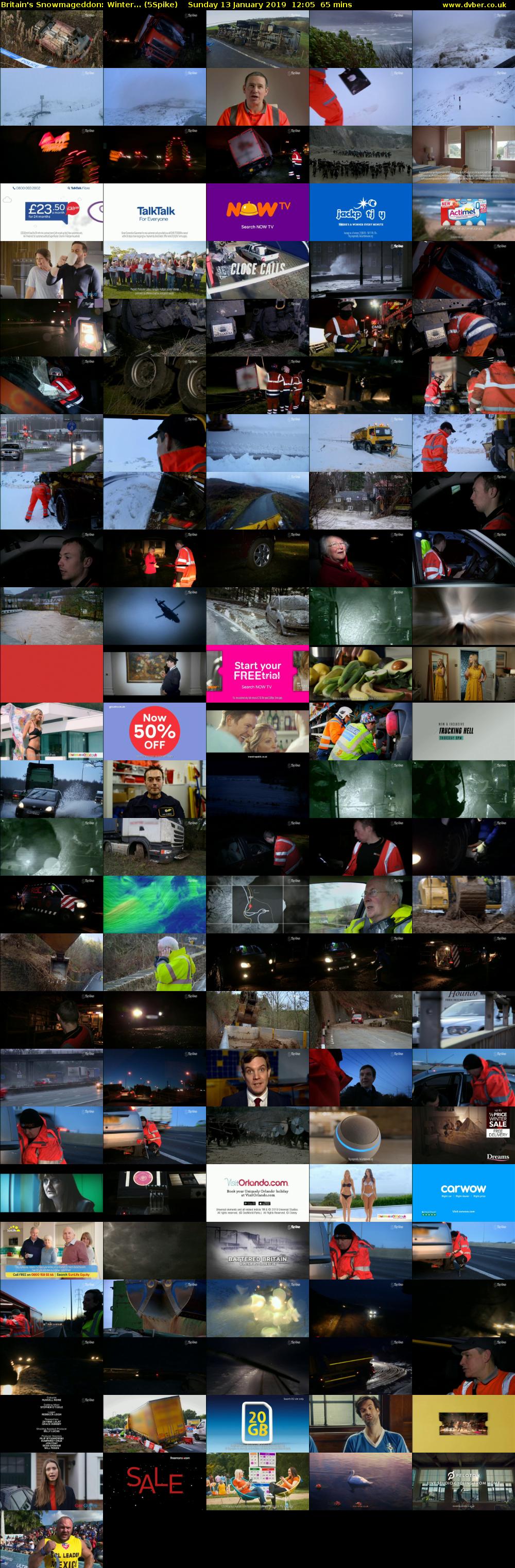 Britain's Snowmageddon: Winter... (5Spike) Sunday 13 January 2019 12:05 - 13:10