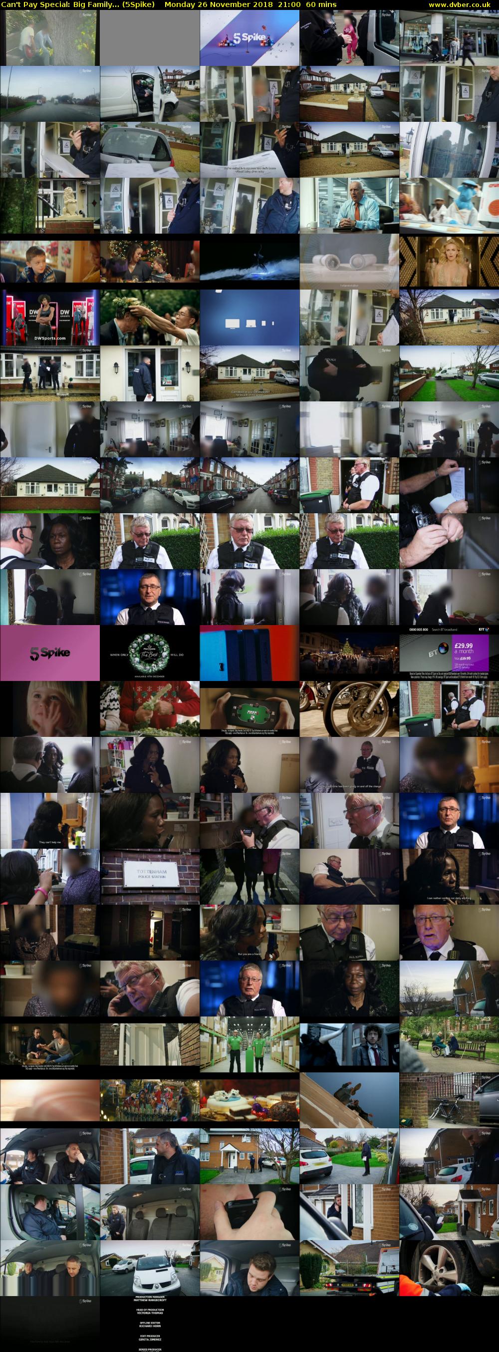 Can't Pay Special: Big Family... (5Spike) Monday 26 November 2018 21:00 - 22:00