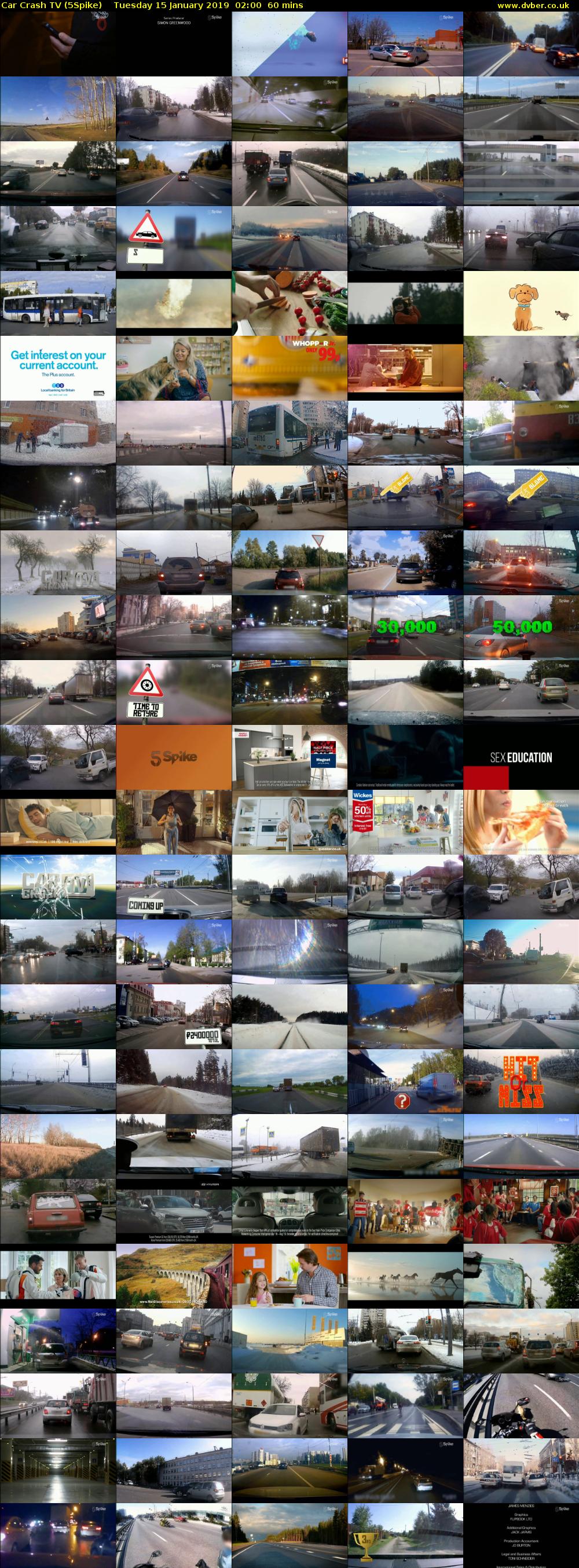 Car Crash TV (5Spike) Tuesday 15 January 2019 02:00 - 03:00