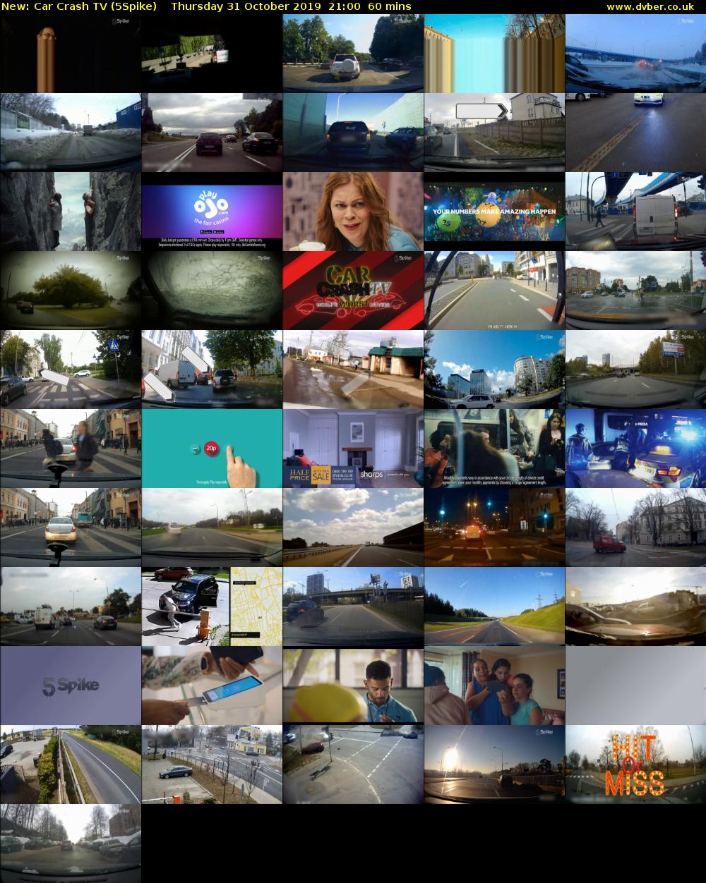 Car Crash TV (5Spike) Thursday 31 October 2019 21:00 - 22:00
