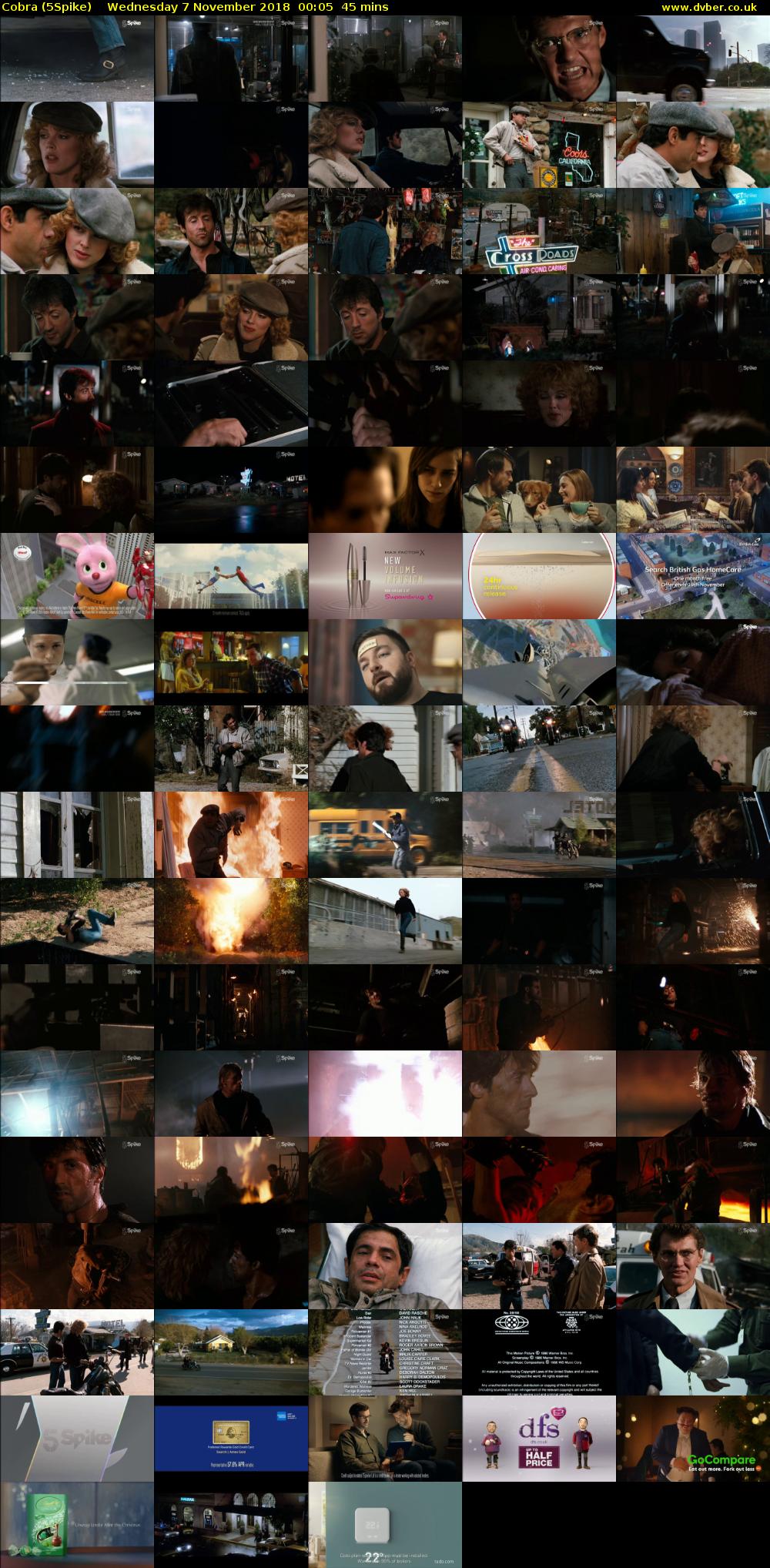 Cobra (5Spike) Wednesday 7 November 2018 00:05 - 00:50