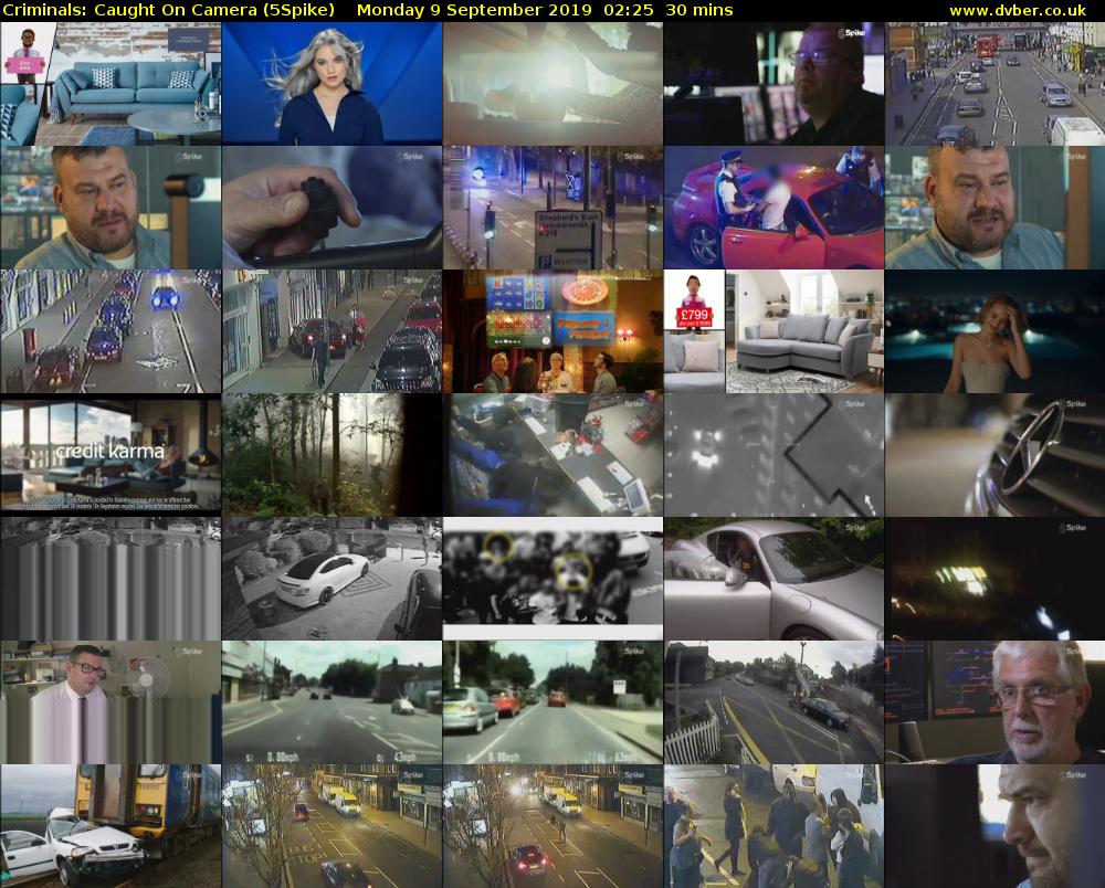 Criminals: Caught On Camera (5Spike) Monday 9 September 2019 02:25 - 02:55