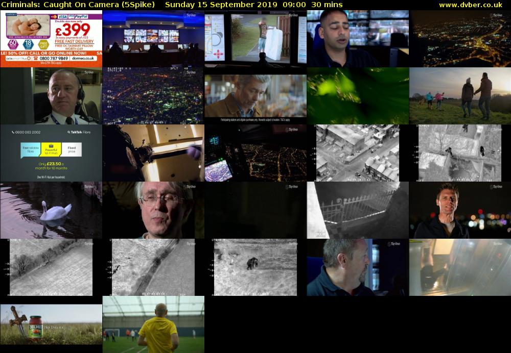 Criminals: Caught On Camera (5Spike) Sunday 15 September 2019 09:00 - 09:30