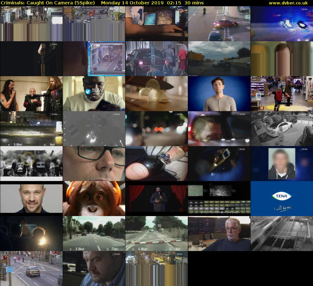 Criminals: Caught On Camera (5Spike) Monday 14 October 2019 02:15 - 02:45