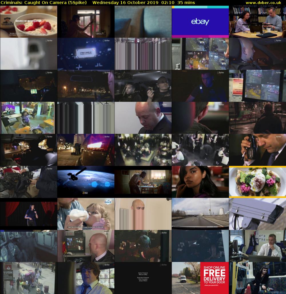 Criminals: Caught On Camera (5Spike) Wednesday 16 October 2019 02:10 - 02:45
