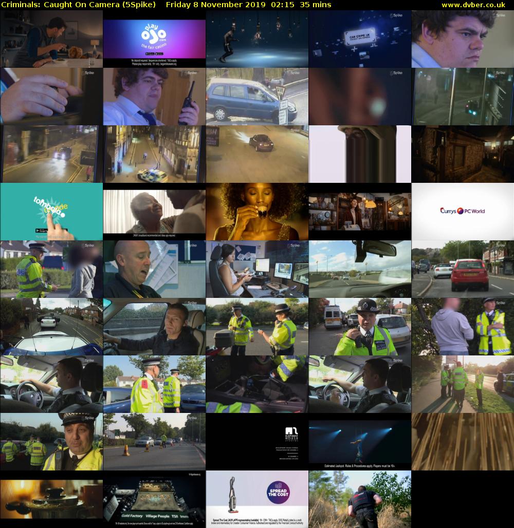 Criminals: Caught On Camera (5Spike) Friday 8 November 2019 02:15 - 02:50